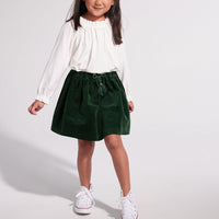 girls essential blouse, girls closet staple, girls tween clothing, girls ruffle neck blouse