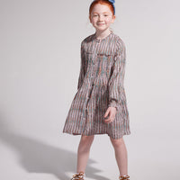 BISBY girls retro stripe dress, girls fall dress, girls stripe dress, BISBY girl