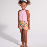 tween girls pink and white striped halter tank