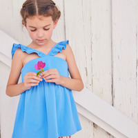tween girls shorts in a raspberry floral and geometric pattern