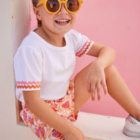 Basic Shorts - Coral Lotus Blossom