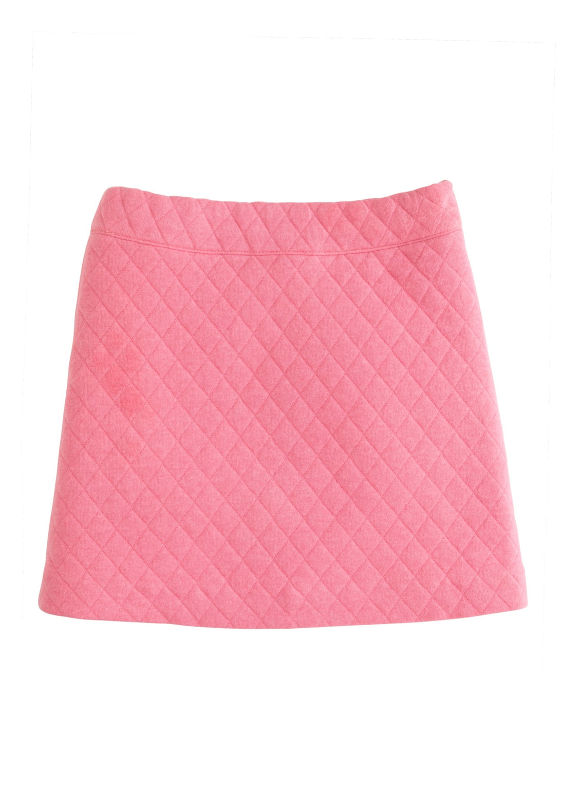 pink quilted pull on cotton mini skirt for tweens