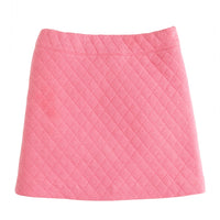 pink quilted pull on cotton mini skirt for tweens