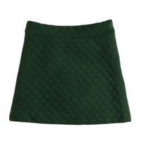 BISBY girl skirt, girls mini skirt, girls quilted skirt, girls green skirt, girls tween clothing