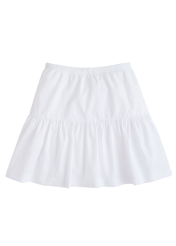 BISBY girls pull on skort in white polka dots with white polka dots