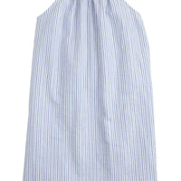 BISBY girls sloop dress in blue sparkle seersucker