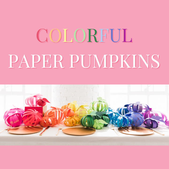 Rainbow Paper Pumpkins