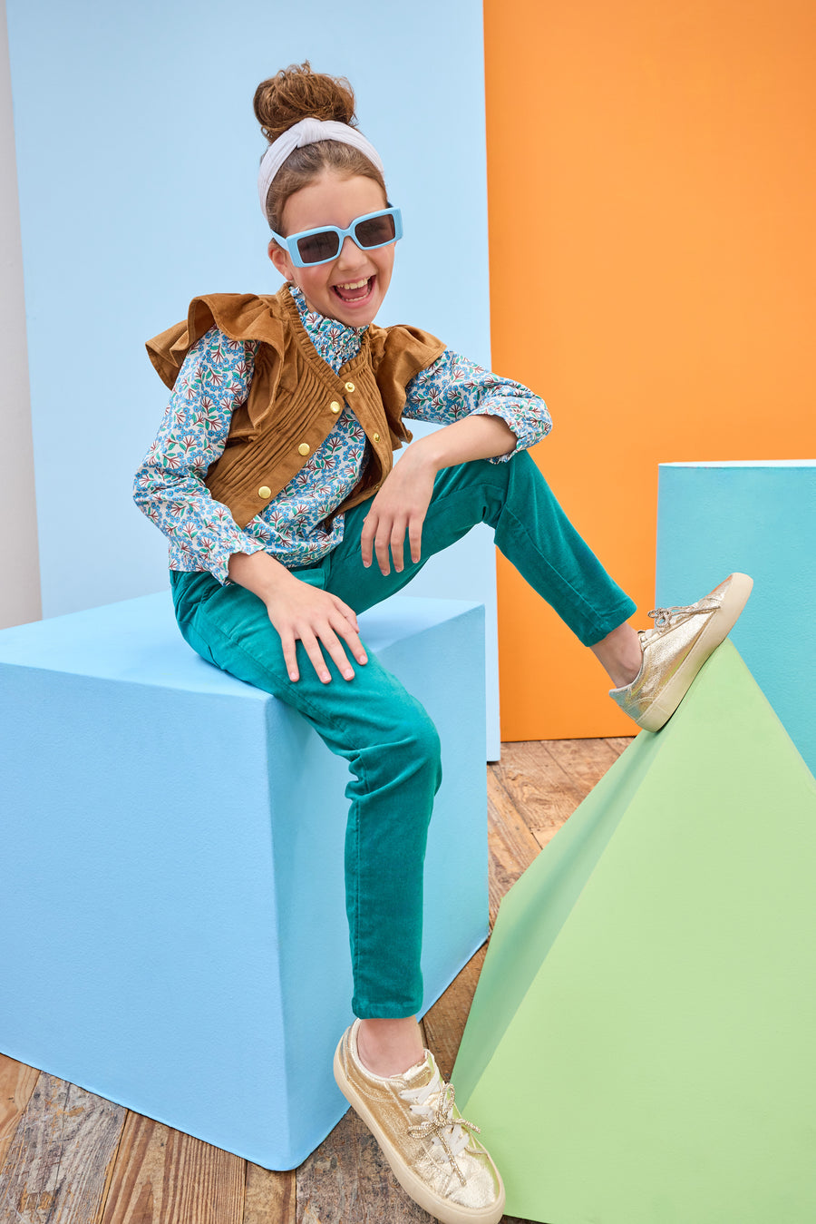 Twiggy Pants - Peacock Velvet