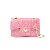 Classic Quilted Sparkle Mini Bag: Silver