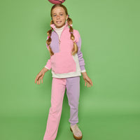 Color Block Pullover - Pink & Lilac