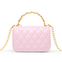 Girl's Classic Link Chain Top Handle Handbag: Red
