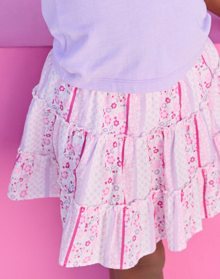 Natalie Skort - Sconset Floral Stripe