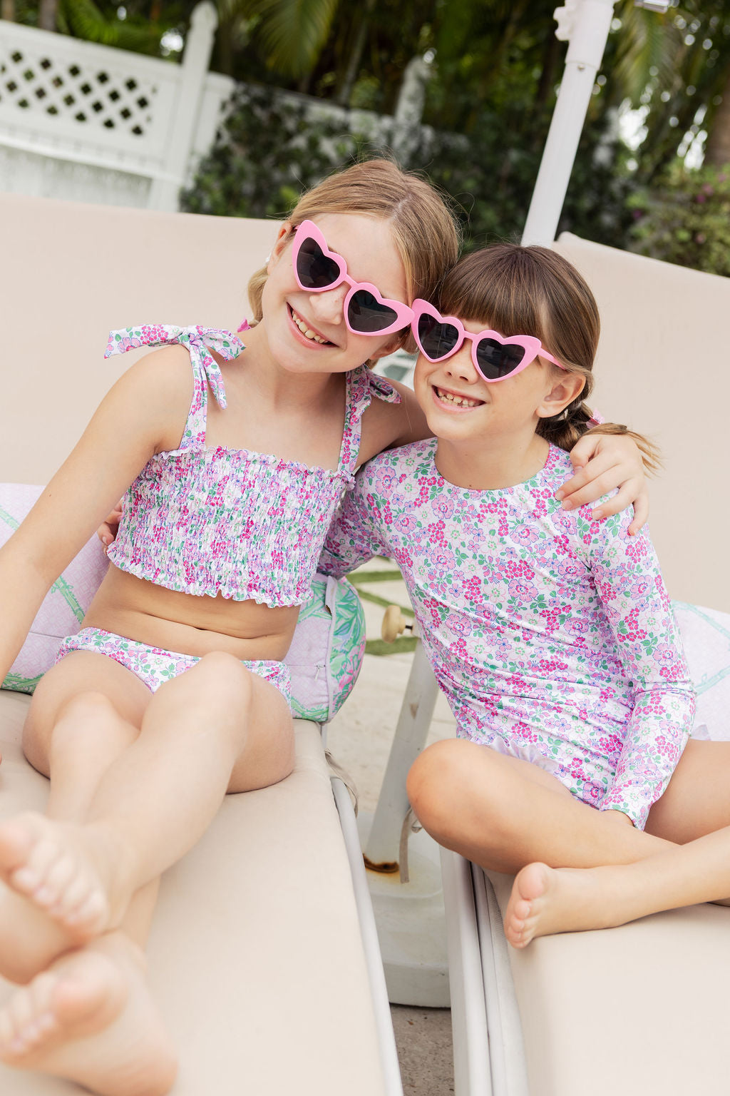 Rashguard Swimsuit - Pink Bloomsbury Blossoms