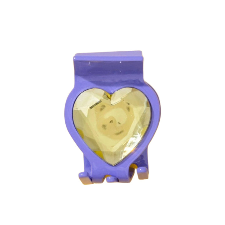 Purple Heart shaped hair clip