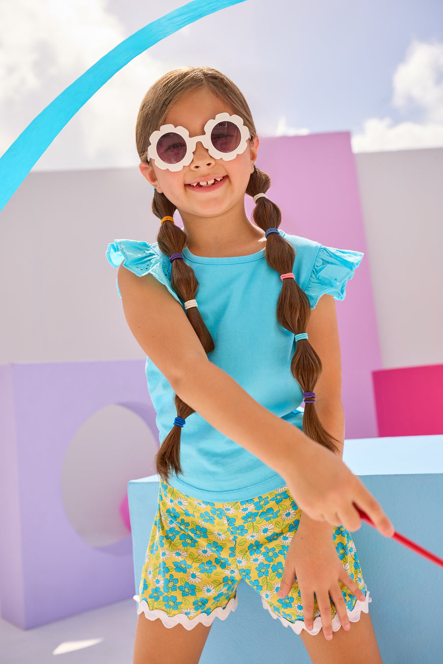 Eyelet Tank - Aqua