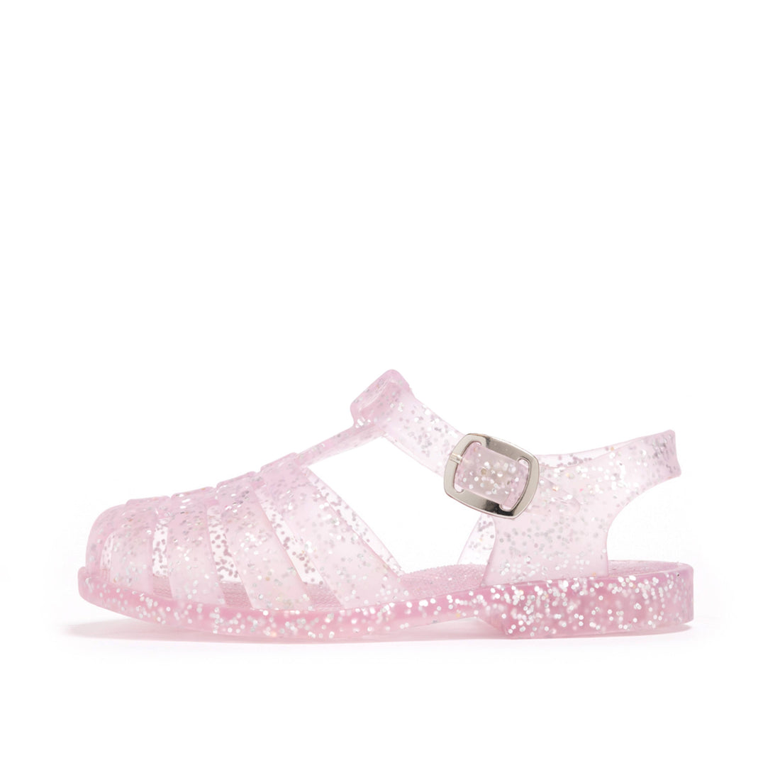 Pink Glitter Jelly Sandals