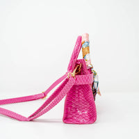 Crocodile Scarf Handbag: Lavender