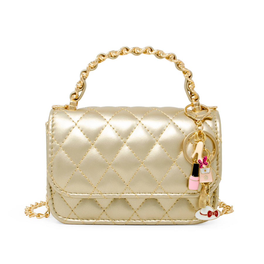 Girl's Classic Link Chain Top Handle Handbag: Gold