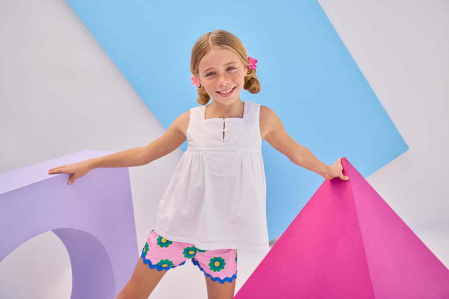 RicRac Shorts - Poppy Floral Pink