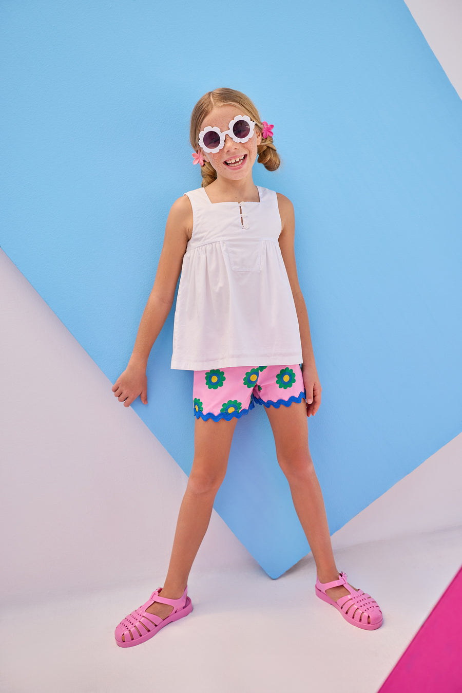 RicRac Shorts - Poppy Floral Pink