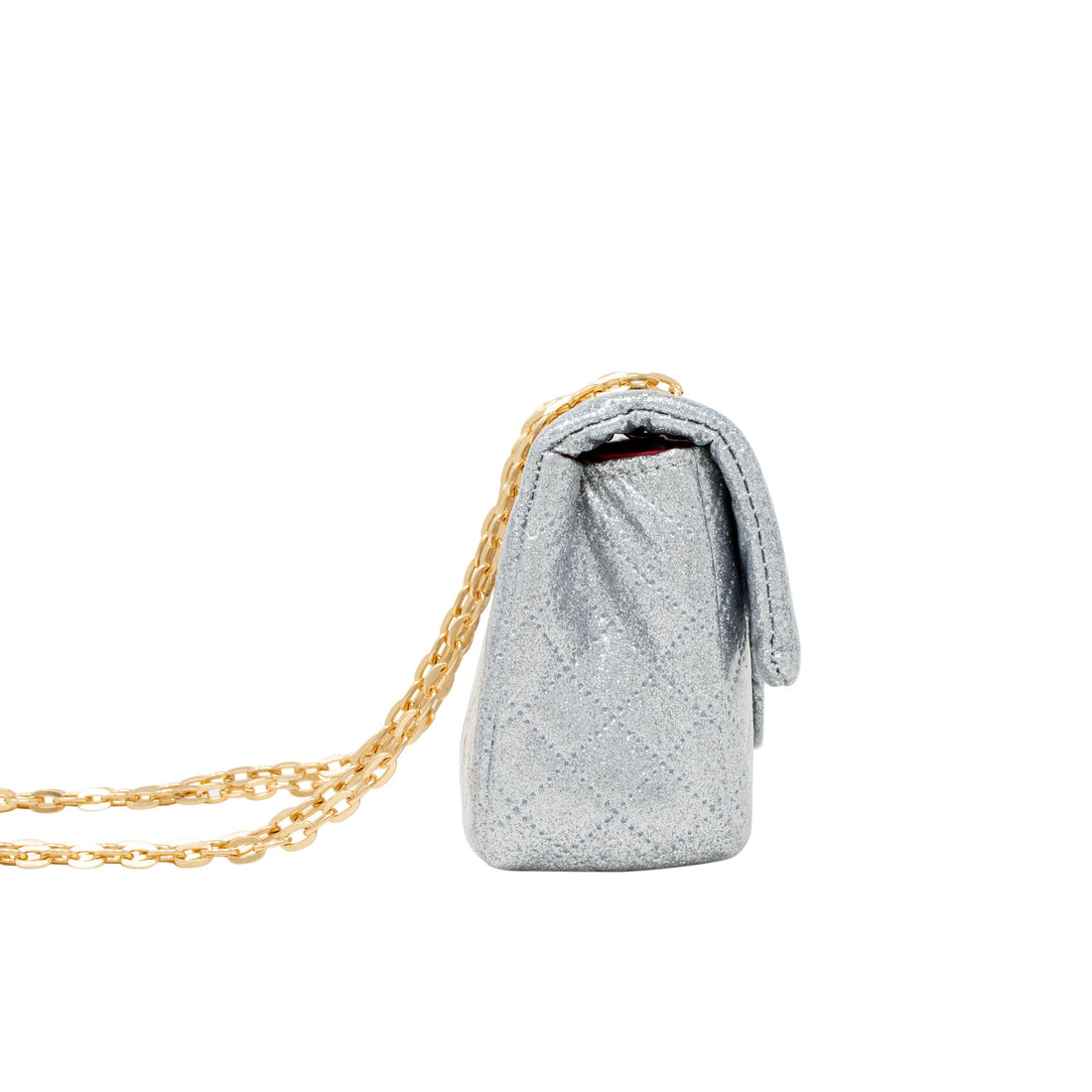 Classic Quilted Sparkle Mini Bag: Pink