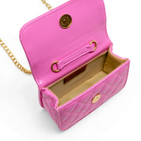 Girl's Classic Link Chain Top Handle Handbag: Hot Pink