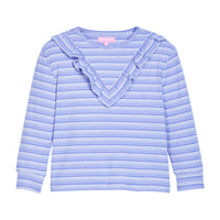 Aspen Tee - Blue Sparkle Stripe