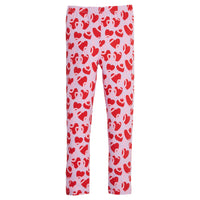 valentines day outfits for girls , red and pink hearts leggings 
