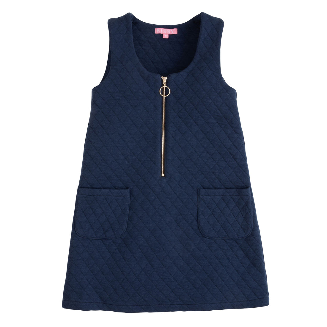 girls tween clothing quilted zip up retro jumper in navy