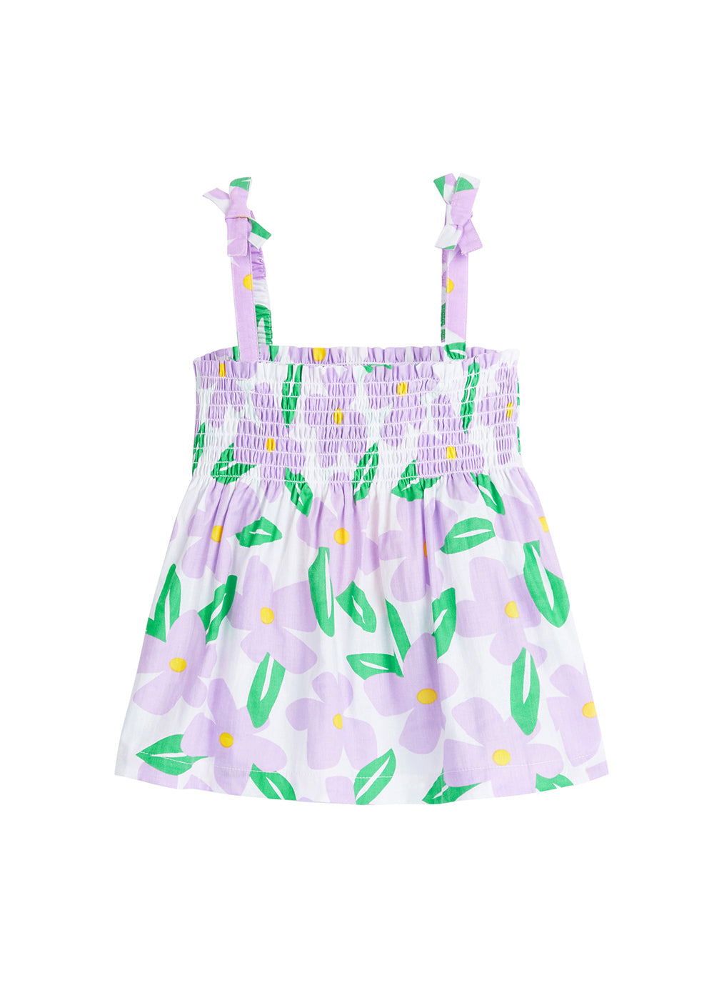 tween girls halter top in large lilac floral pattern