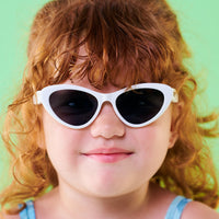 Wicked White Cat-Eye Sunglasses
