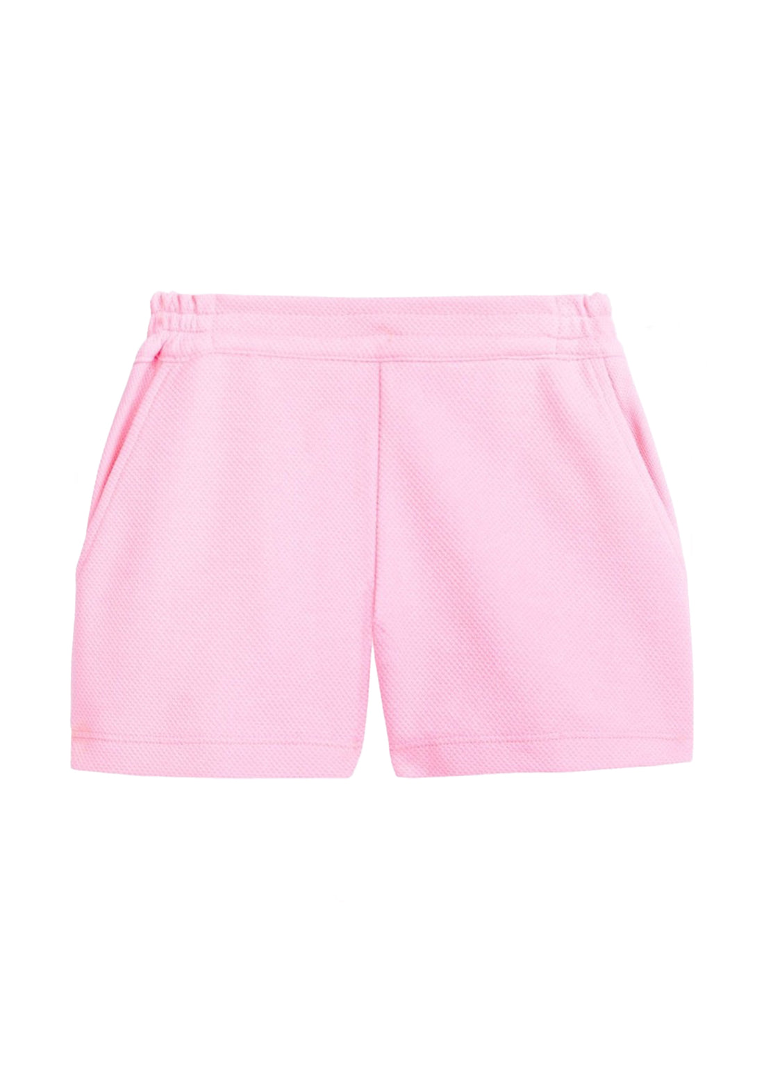 tween girls bright pink shorts with elastic waistband and pockets