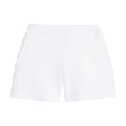 tween girls white shorts with elastic waistband and pockets