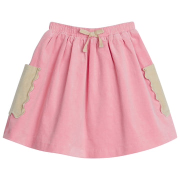 Colorblock Circle Skirt - Pink & Cream