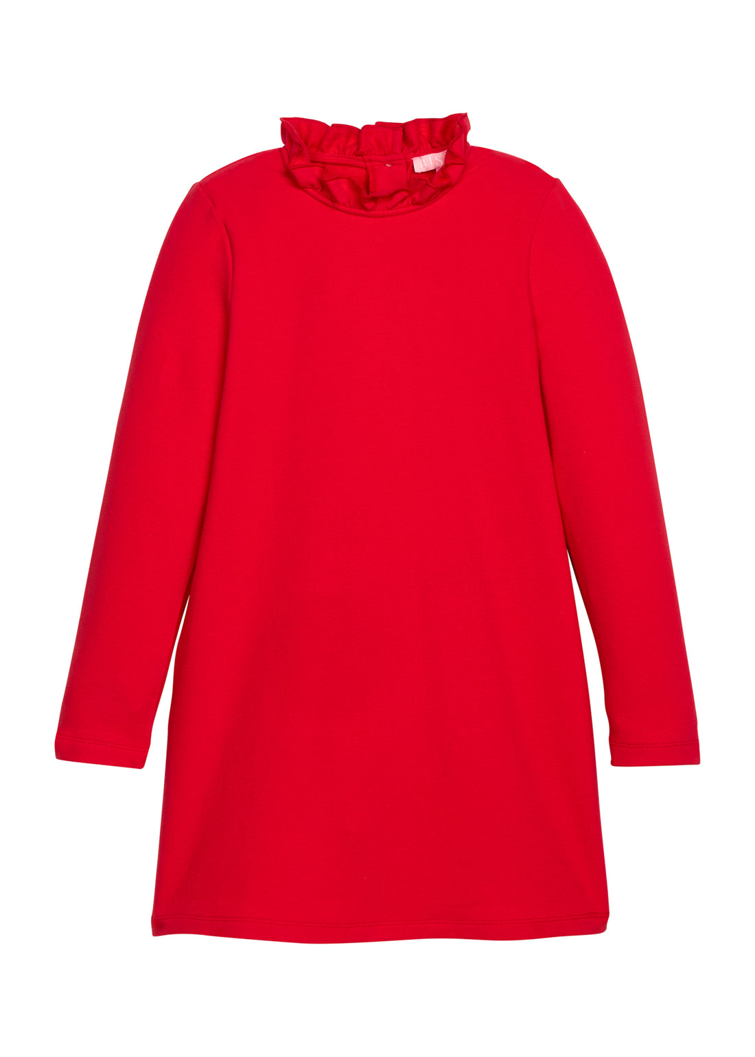 Red Long Sleeve dress with ruffles around the neckline--ToryDress BISBY girls/teens