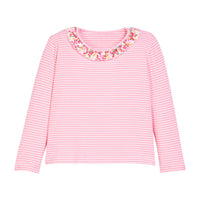 Caroline Tee - Autumn Floral Stripe
