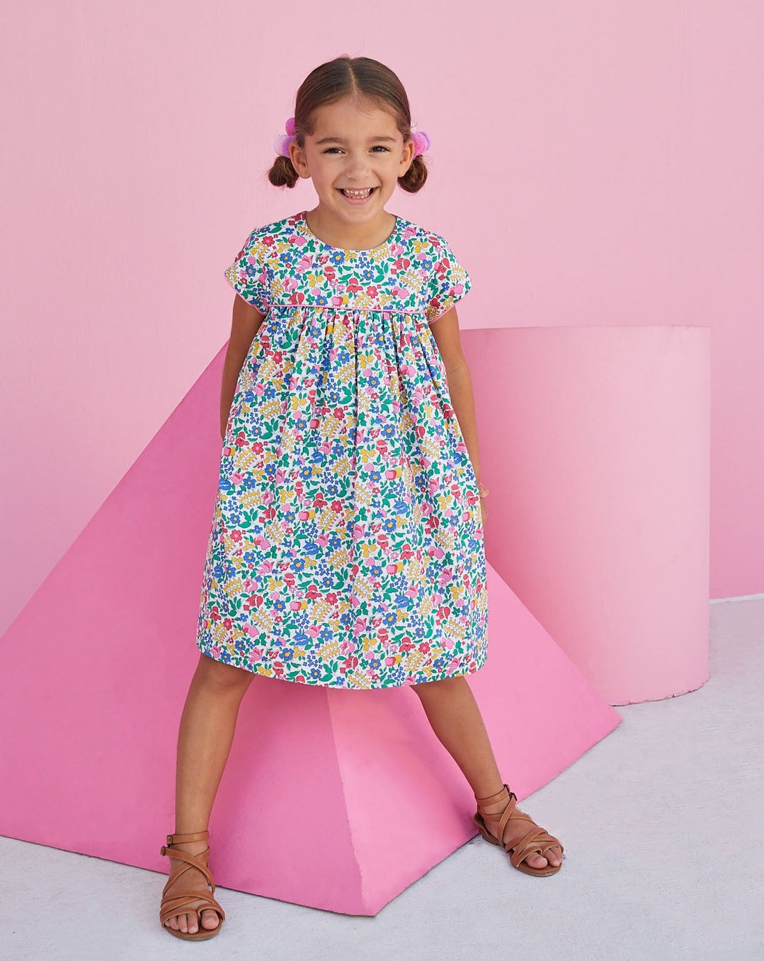 Charlotte Dress - Tulip Garden – BISBY