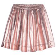 Rose Gold/Pink Metallic skirt elastic wasteband--CircleSkirt BISBY girls/teens
