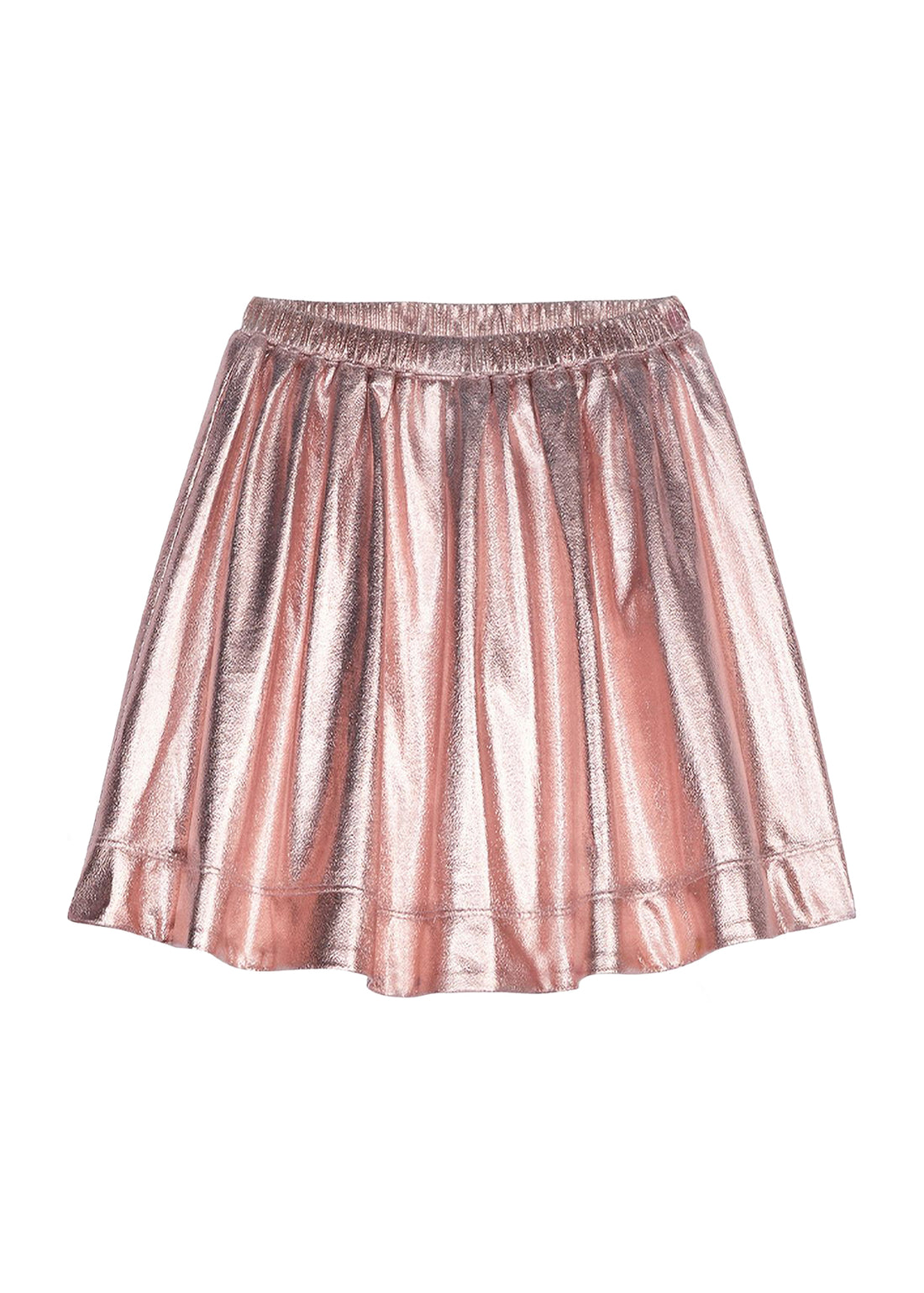 Rose Gold/Pink Metallic skirt elastic wasteband--CircleSkirt BISBY girls/teens