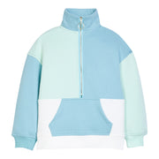 Color Block Pullover - Blue & Mint