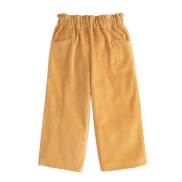 girls tween clothing palazzo pants with pockets and elastic waist in apricot velour 
