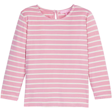 Pink and white Strip basic longsleeve shirt--EssentialTee BISBY girl/teen