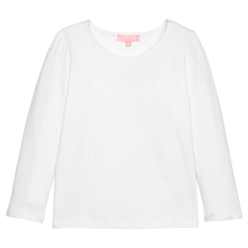 Essential Tee - Snow Pointelle