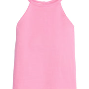 BISBY girl Halter Tank Top in our Hot pInk color. Button closure along the back, creating an elevated tank top look!