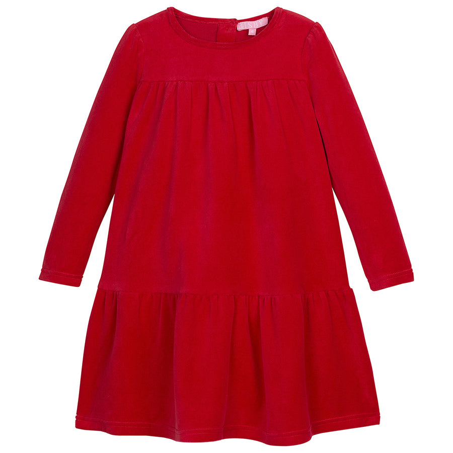 Red Velour Dress-LisleDress BISBY girls/teen