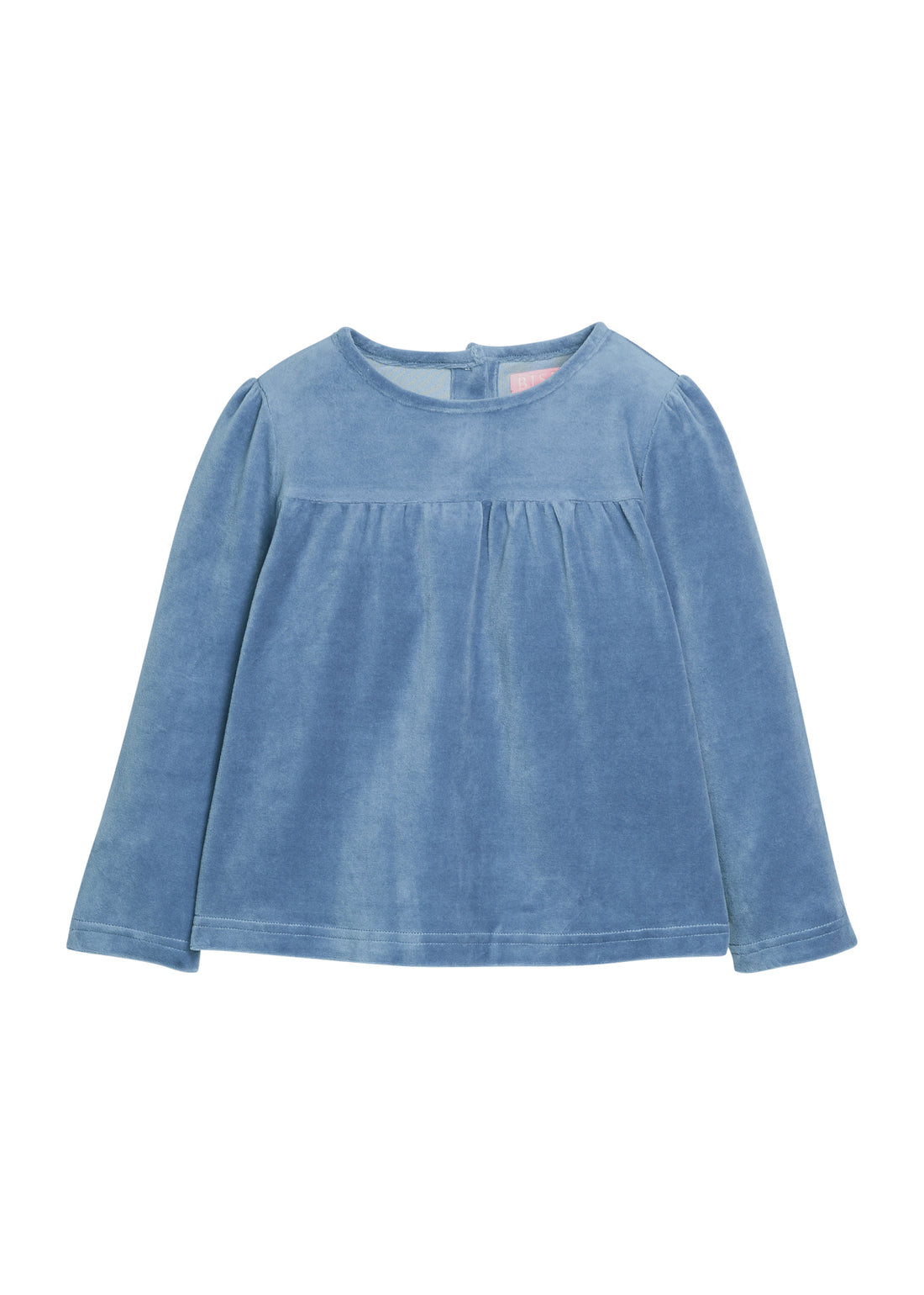 Lisle Top -  Dusty Blue Velour