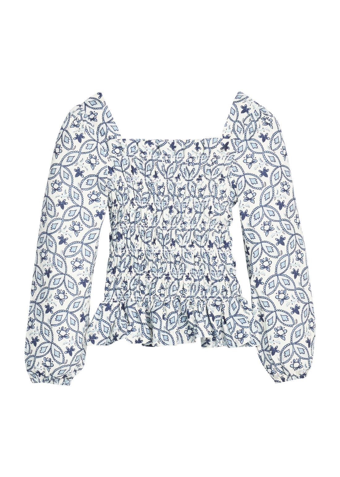 Long Sleeved India Top - Islington Indigo