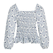 Long Sleeved India Top - Islington Indigo