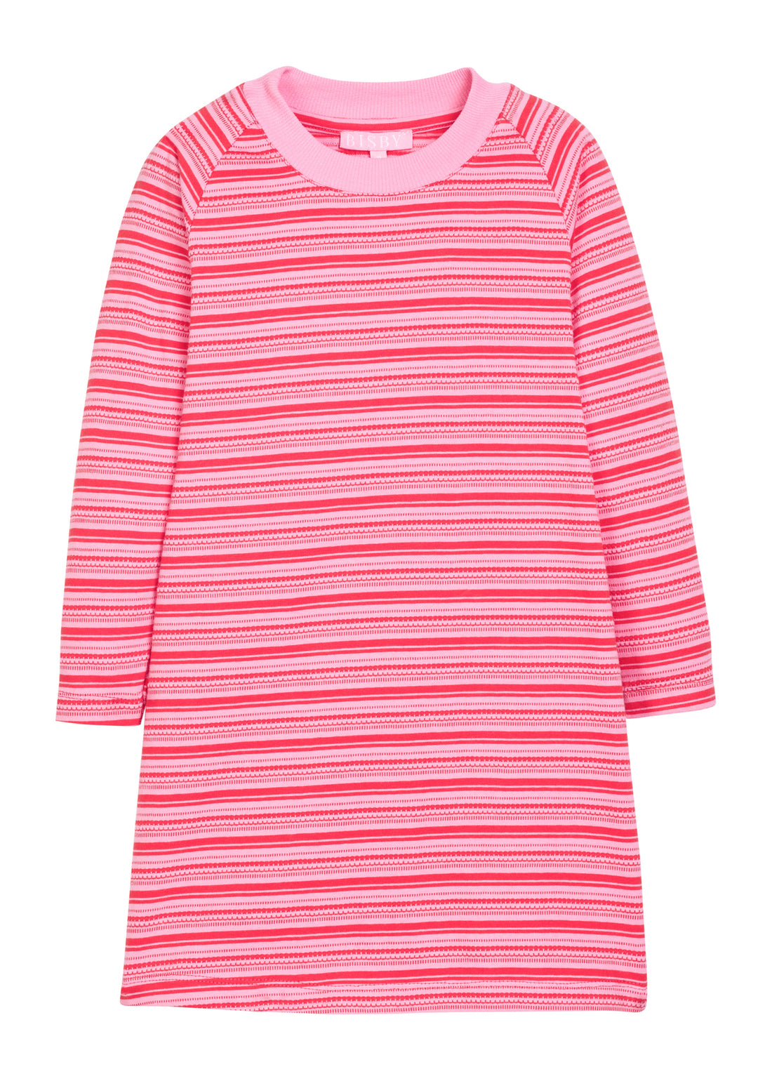 Long Sleeved T-Shirt Dress - Cambridge Crimson Stripe