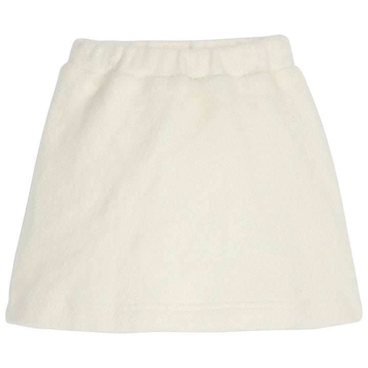 Cream colored sherpa miniskirt with elastic wasteband--MiniSkirt BISBY girl/teen